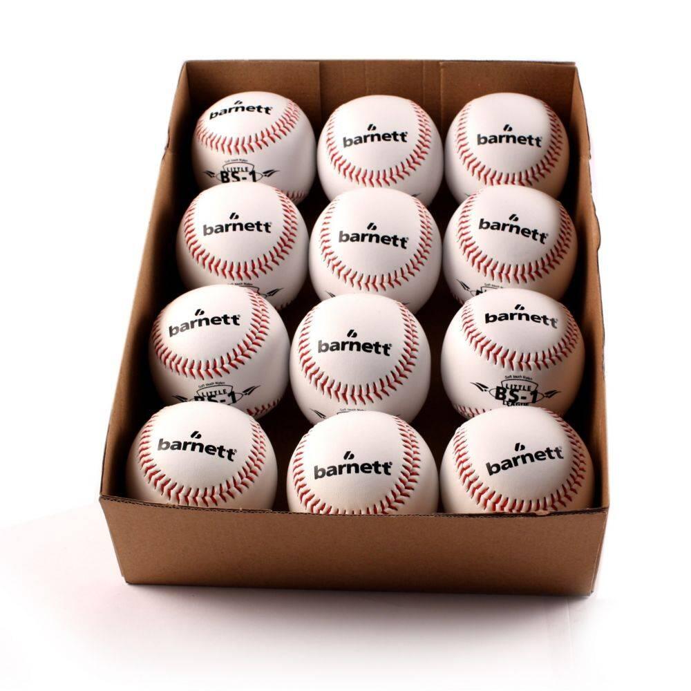 BARNETT 9" Practice Baseballs, White, 1 Dozen BS-1