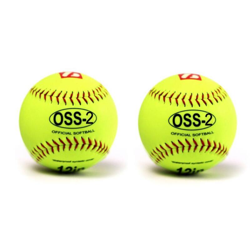 balle de softball initiation 12'', jaune, 2 pièces OSS-2