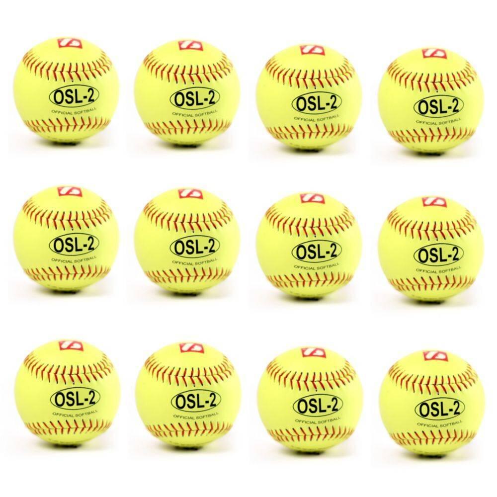 BARNETT  softball competition ball, 12'', yellow 1 dozen OSL-2