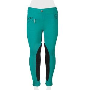 Pantalon équitation pour Fille modèle Ella - Turquoise/noir PFIFF