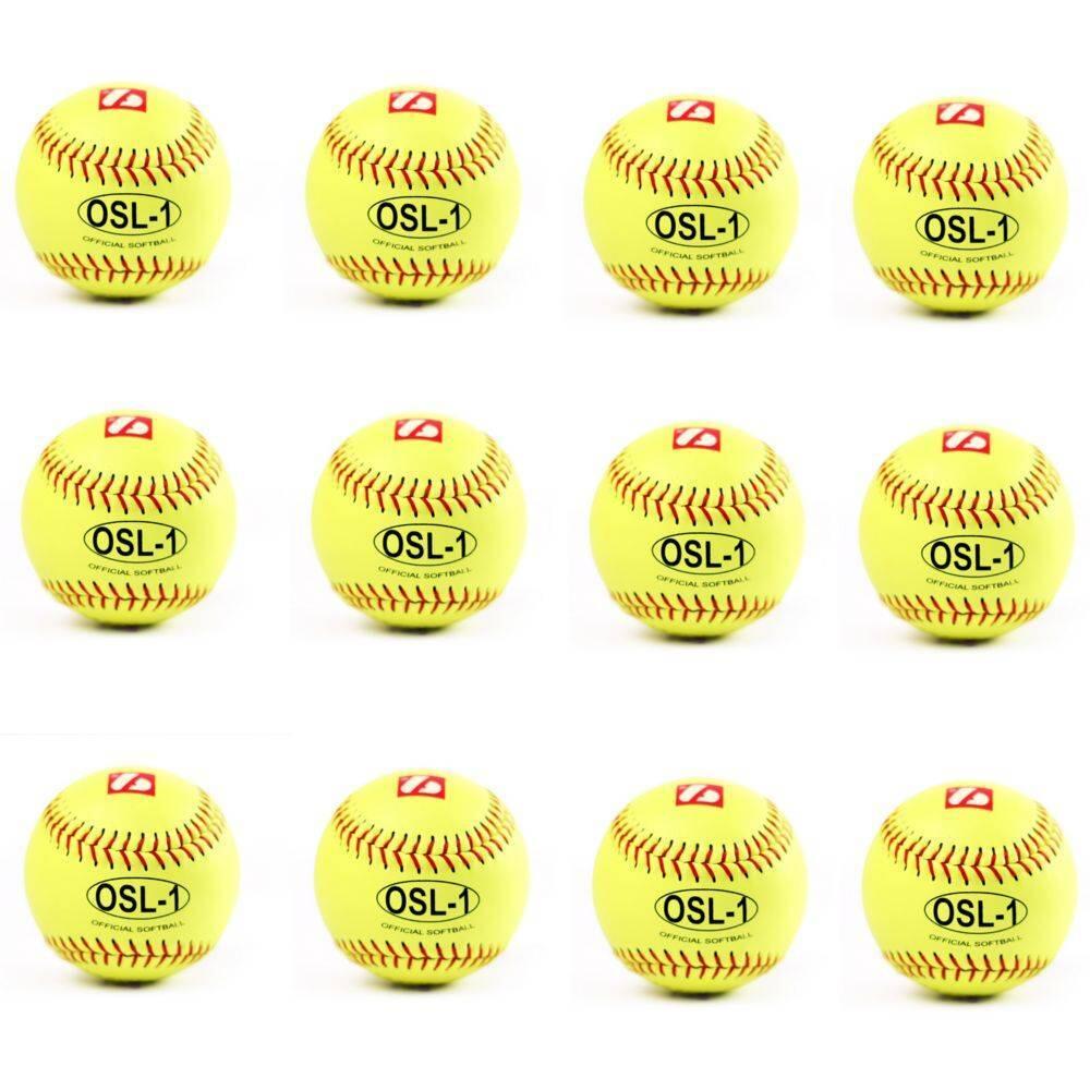 BARNETT  softball competition ball, 12'', yellow 1 dozen OSL-1