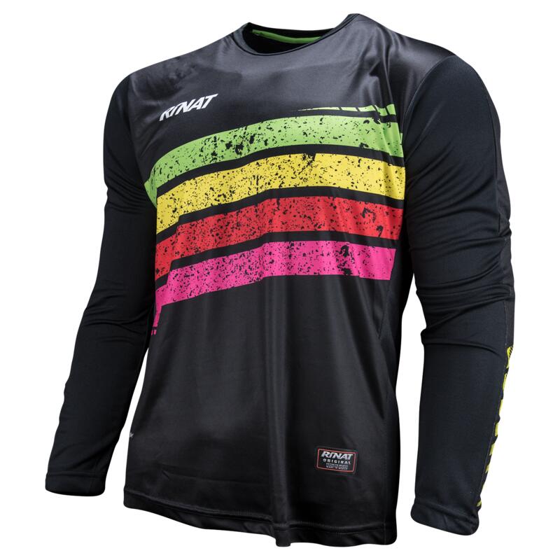 JERSEY PRISMA maillot gardien but football protections Enfants Noir