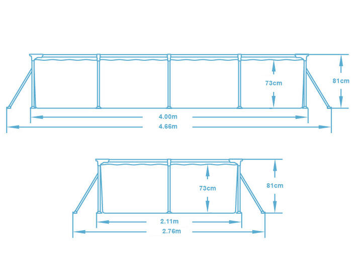 Bestway Family Splash Frame Pool -157"x83"x32" - 56405 4/5