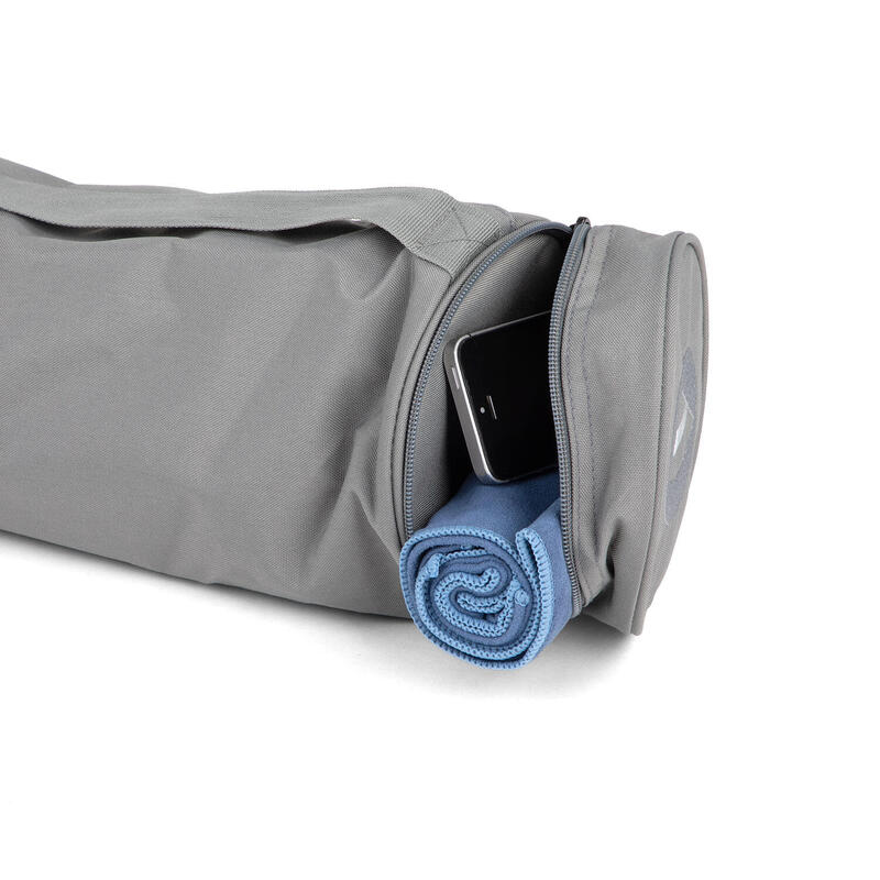 Yogamatten Tasche Asana Bag 60 schiefer-grau, Polyester bestickt