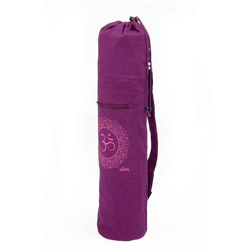 Shakti Toploader Bag "OM" lila, Baumwolle