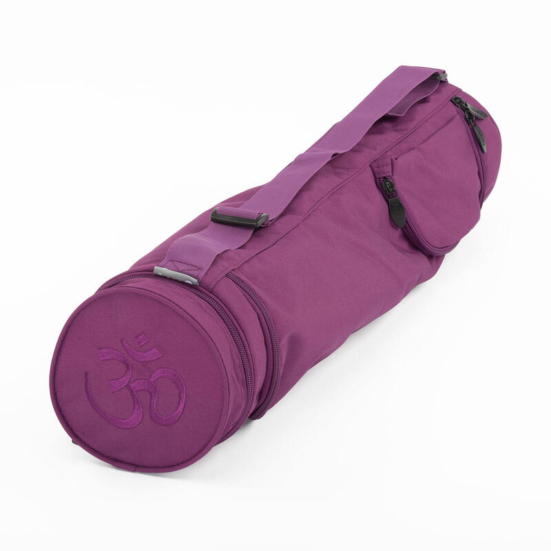 Yogamatten Tasche Asana Bag XL 70 aubergine, Polyester/Polyamide bestickt mit OM