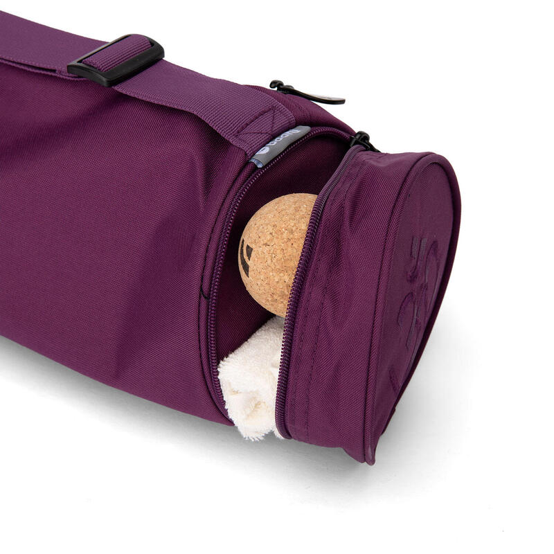 Yogamatten Tasche Asana Bag XL 70 aubergine, Polyester/Polyamide bestickt mit OM