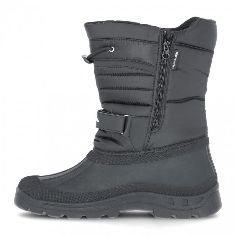 Botas de nieve invierno sin cordones Modelo Dodo uso UNISEX Negro