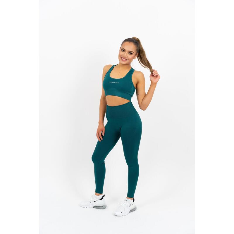 Icon seamless leggings Femme - Verte