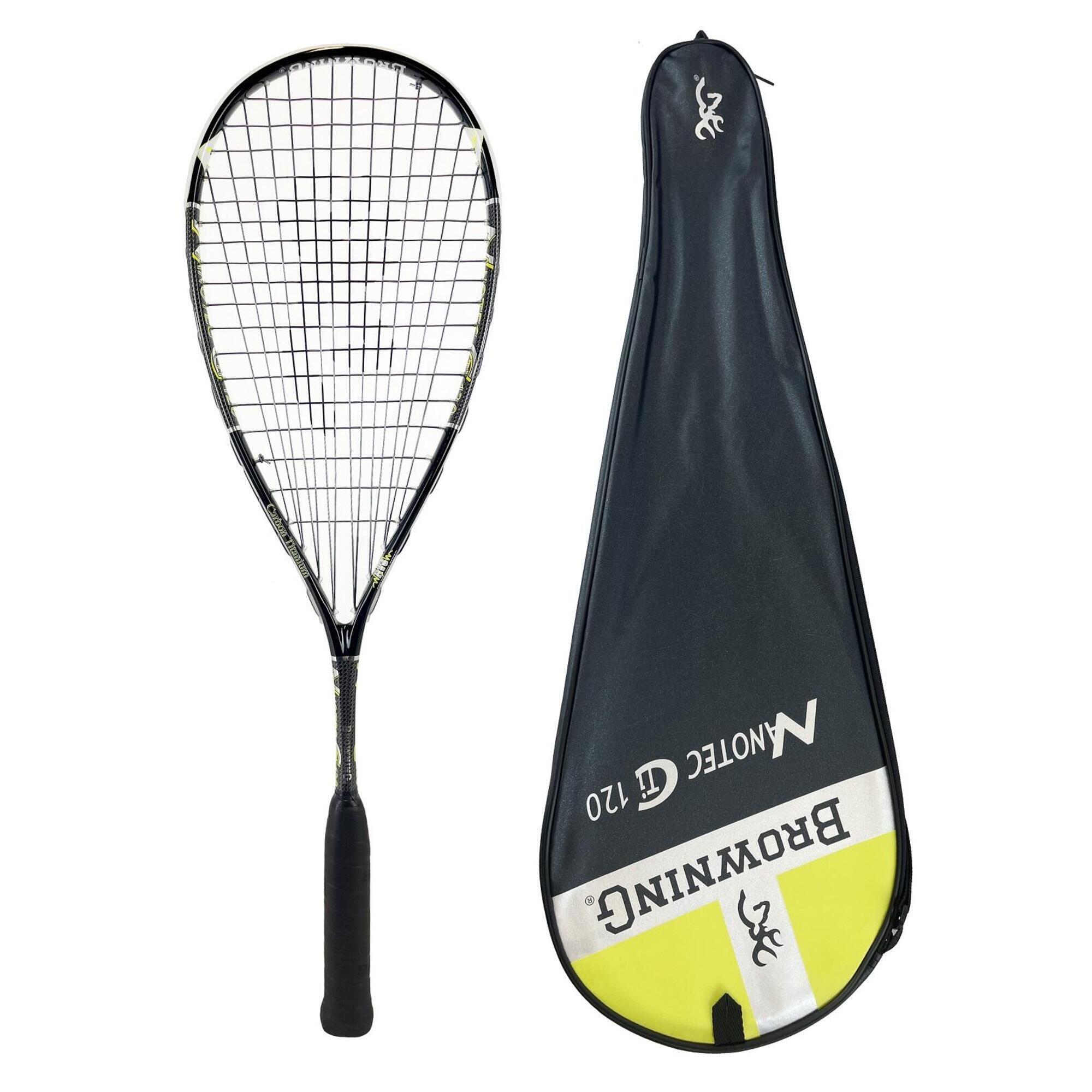 BROWNING Browning NanoTec Yellow Ti 120 Squash Racket & Cover