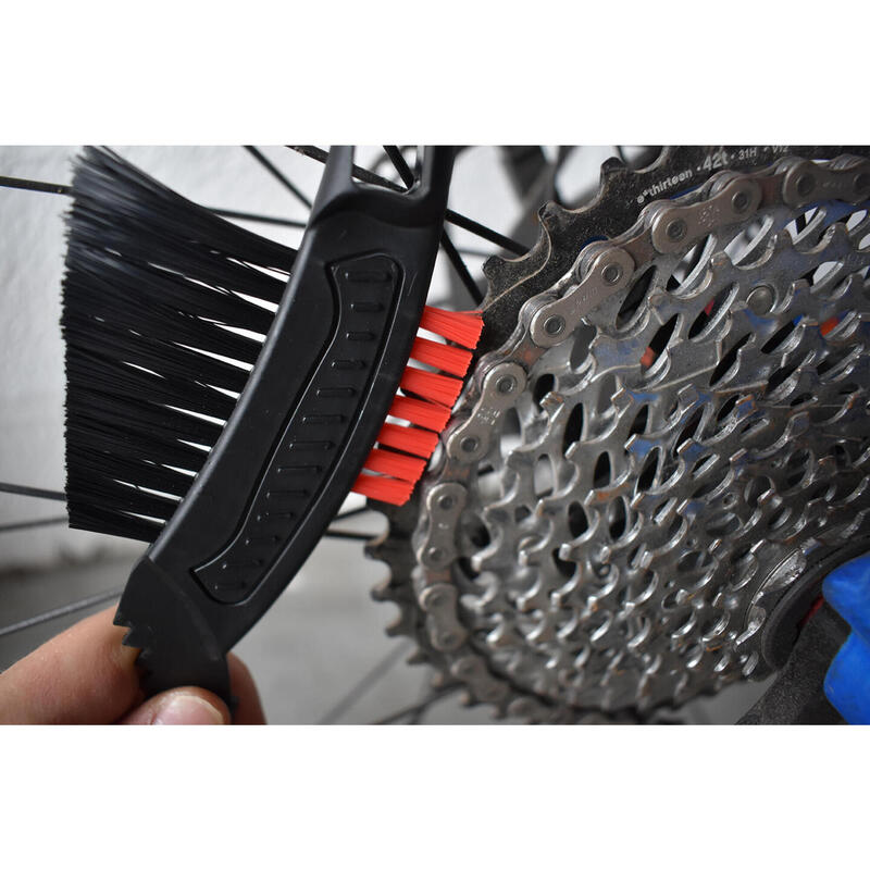 Kit catena bici: rivetto catena + set di spazzole e brugola stella