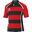 Rugby Xact Match Kurzarm Rugby Shirt Herren Rot/Schwarz Streifen