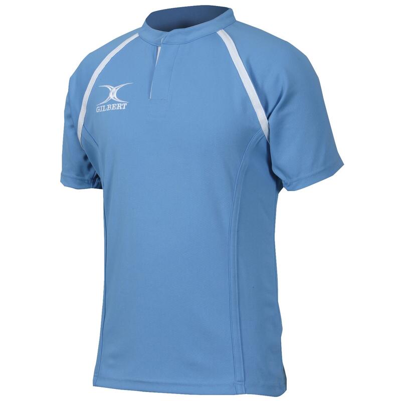 Rugby Xact Match Kurzarm Rugby Shirt Kinder Himmelblau