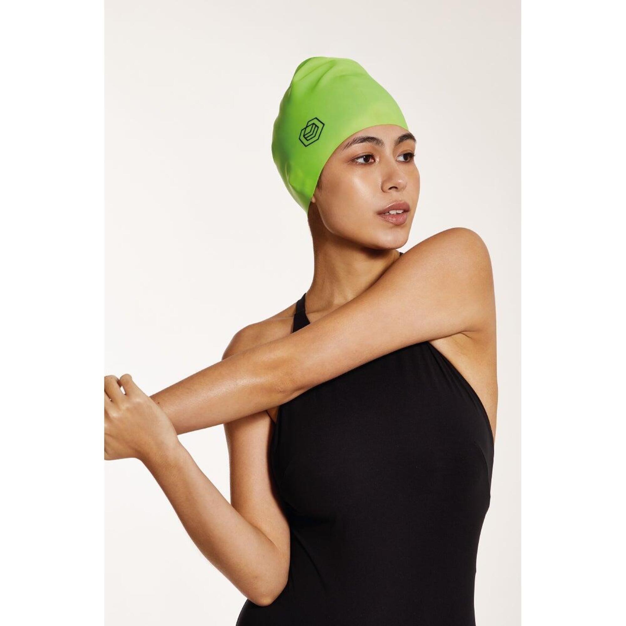 SOUL CAP Swim Cap for Long Hair (Medium) - Neon Green