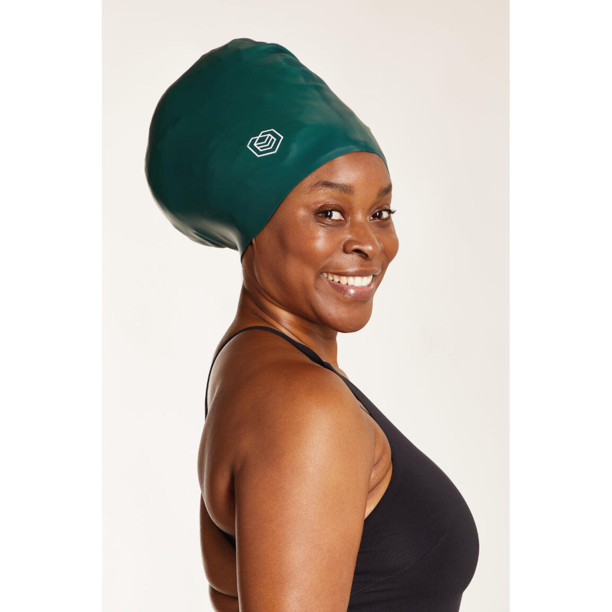 SOUL CAP Swim Cap for Long Hair (XXL) - Green