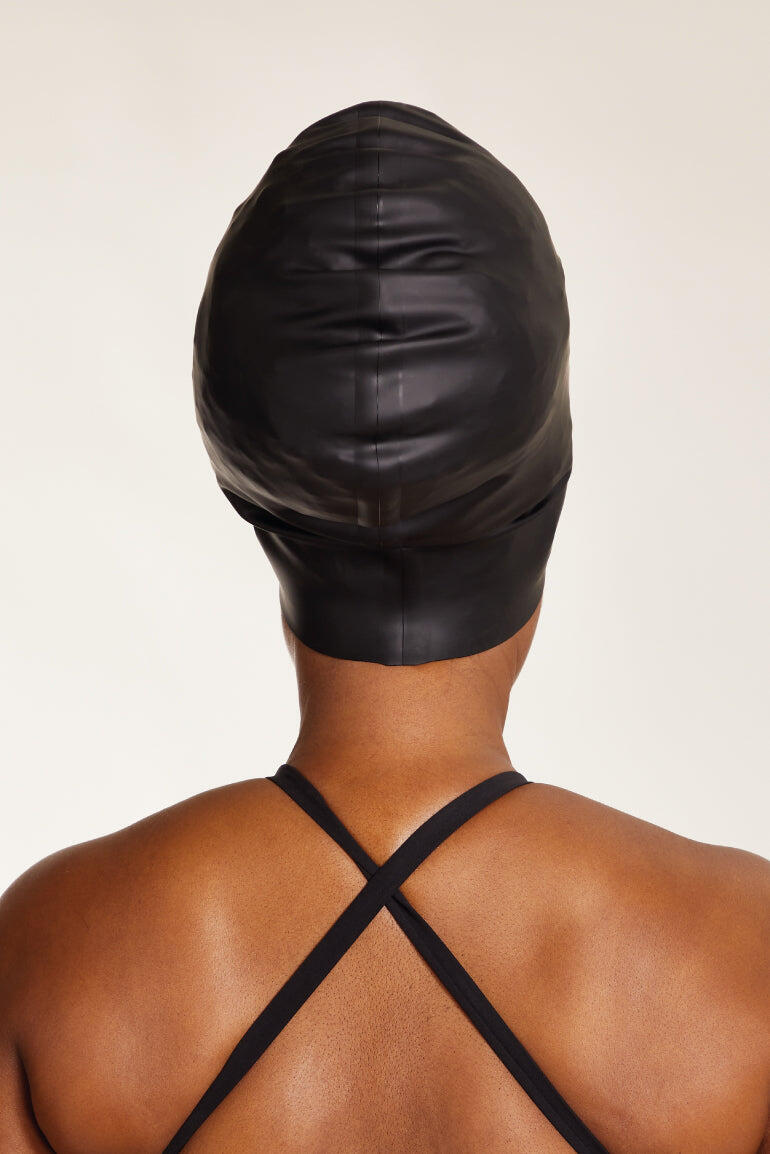 Swim Cap for Long Hair (XXL) - Black 4/5