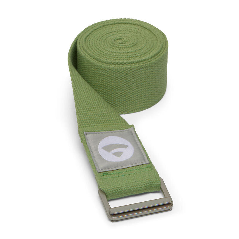 PADMA Yogagurt Baumwolle mit Schiebeschnalle Edelstahl matt, Tarragon Green