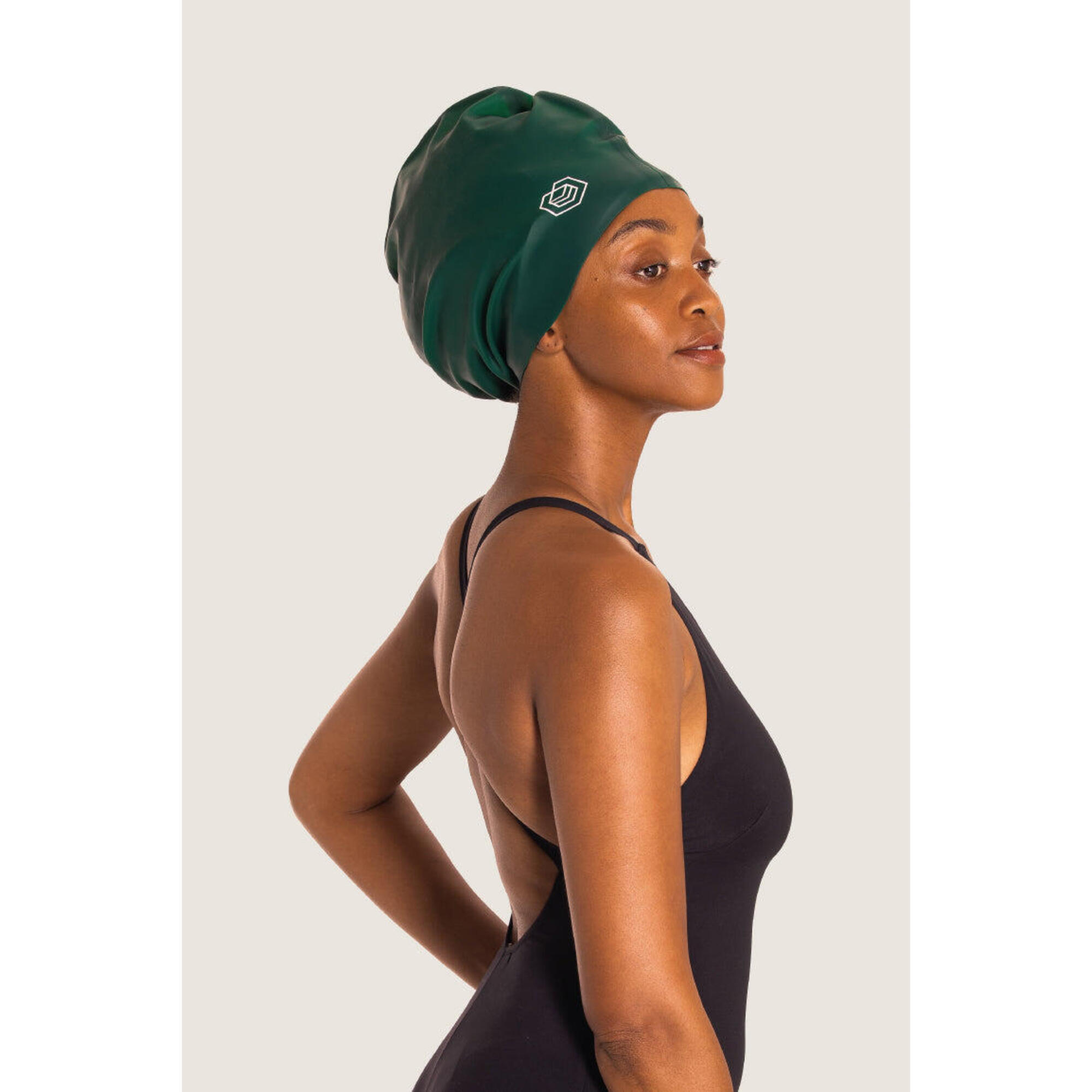SOUL CAP Swim Cap for Long Hair (XL) - Green