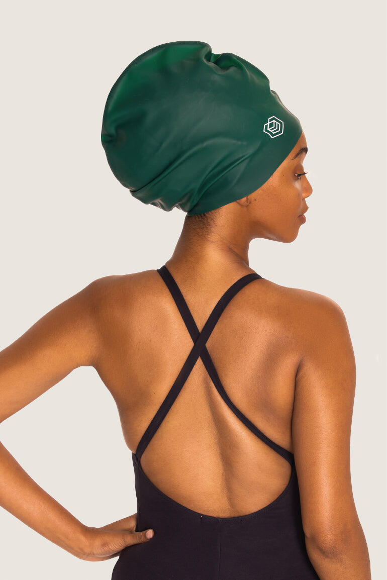 Swim Cap for Long Hair (XL) - Green 3/5