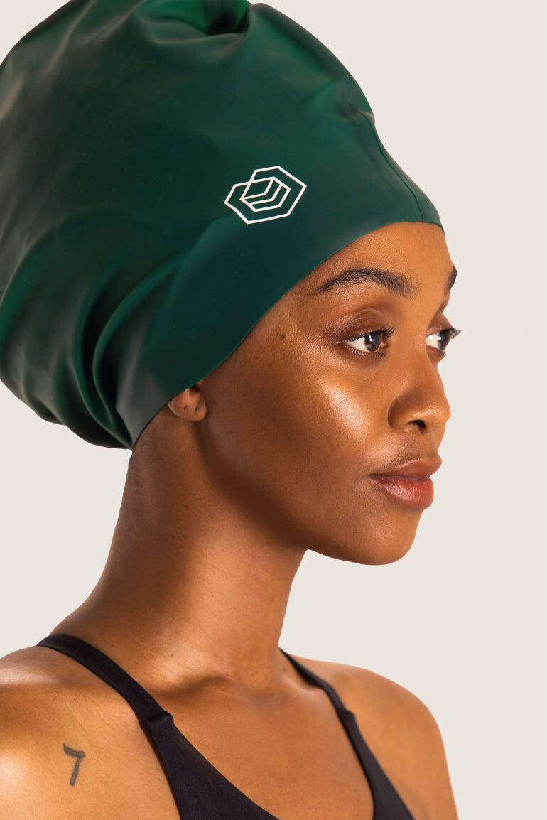 Swim Cap for Long Hair (XL) - Green 4/5