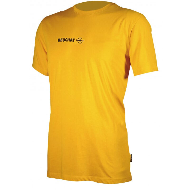 Heren-T-shirt geel duiken