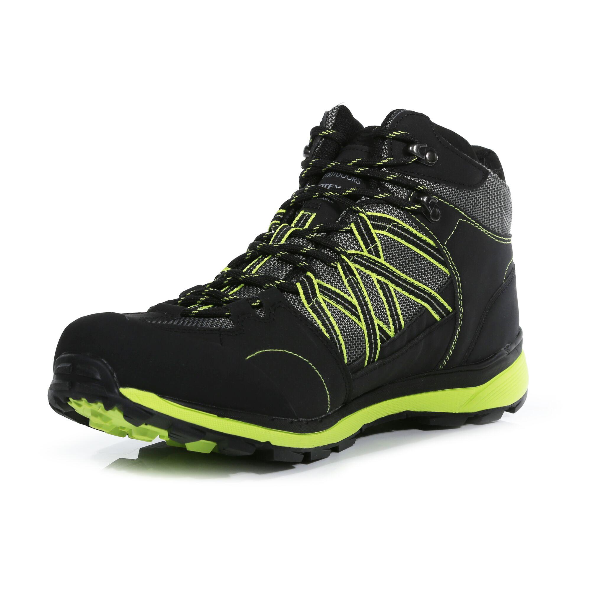 Samaris II Men's Hiking Boots - Black/Light Green 3/6