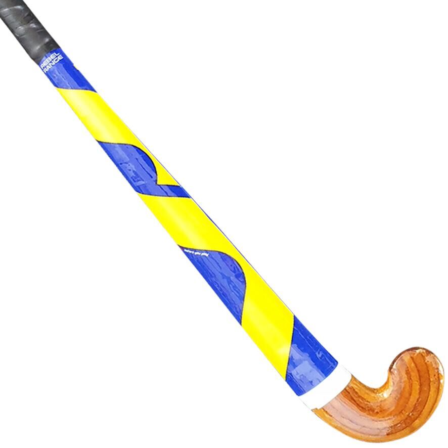 MERCIAN Mercian Maestro Wooden Junior Outdoor Stick, Blue/Yellow