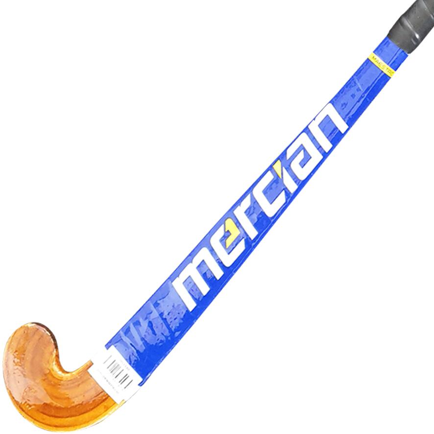 Mercian Maestro Wooden Junior Outdoor Stick, Blue/Yellow 3/4