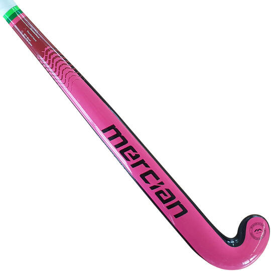 Mercian Genesis W1 Junior Wood Hockey Stick, Pink/Black 1/4