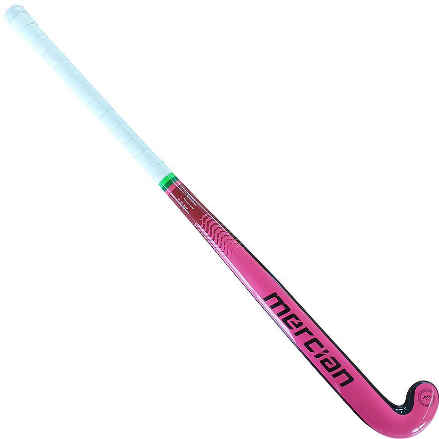 Mercian Genesis W1 Junior Wood Hockey Stick, Pink/Black 2/4