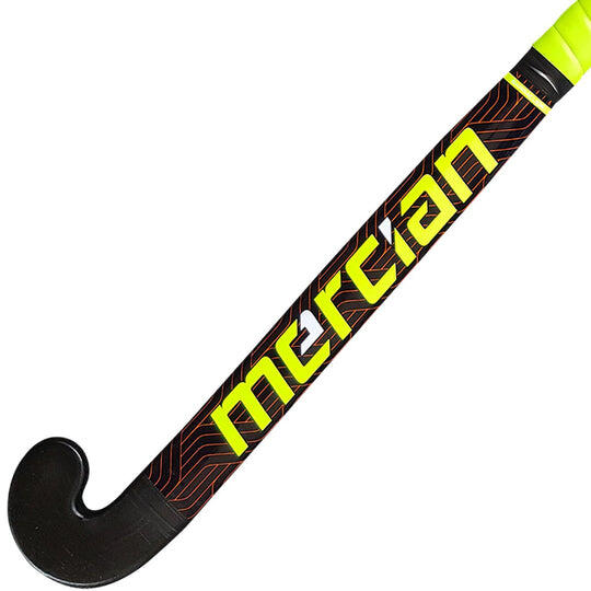 Mercian Barracuda Recycled Juniors Hockey Plastic Stick, Black/Green 3/4