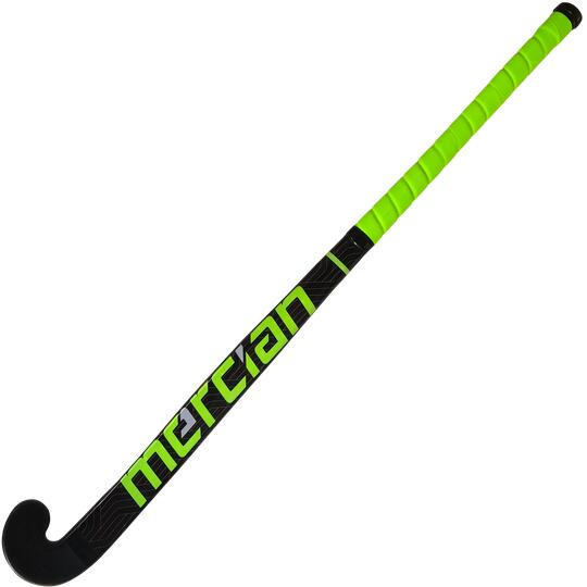 Mercian Barracuda Recycled Juniors Hockey Plastic Stick, Black/Green 4/4