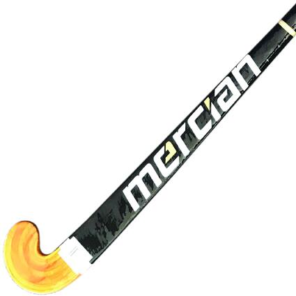 Mercian Scorpion FGB Junior Wooden Hockey Stick, Black/Gold 3/4