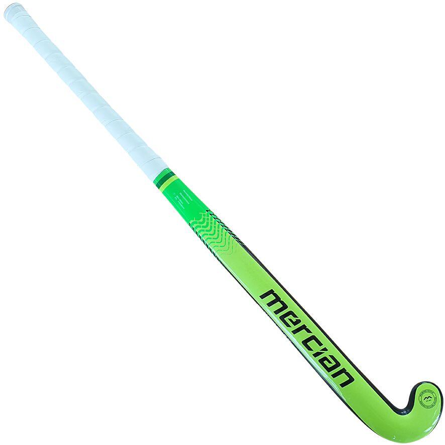 Mercian Genesis W1 Junior Wood Hockey Stick, Yellow/Black/Green 2/4