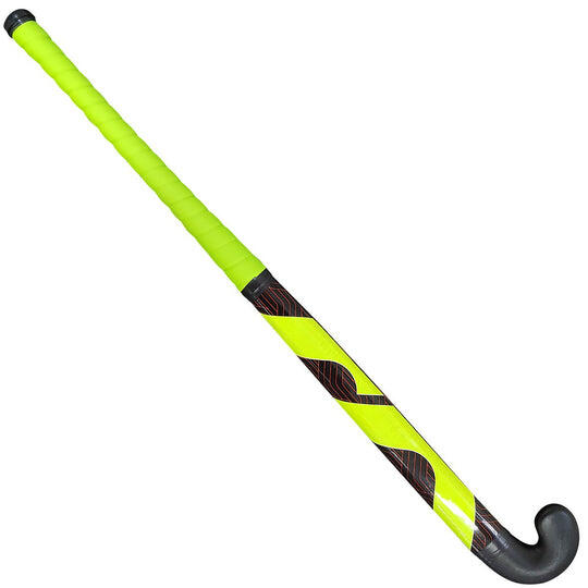Mercian Barracuda Recycled Juniors Plastic Hockey Stick, Black/Green 2/4