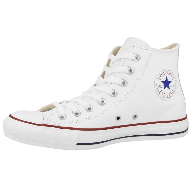 Zapatillas Converse Chuck Taylor HI Leather, Blanco, Unisexo