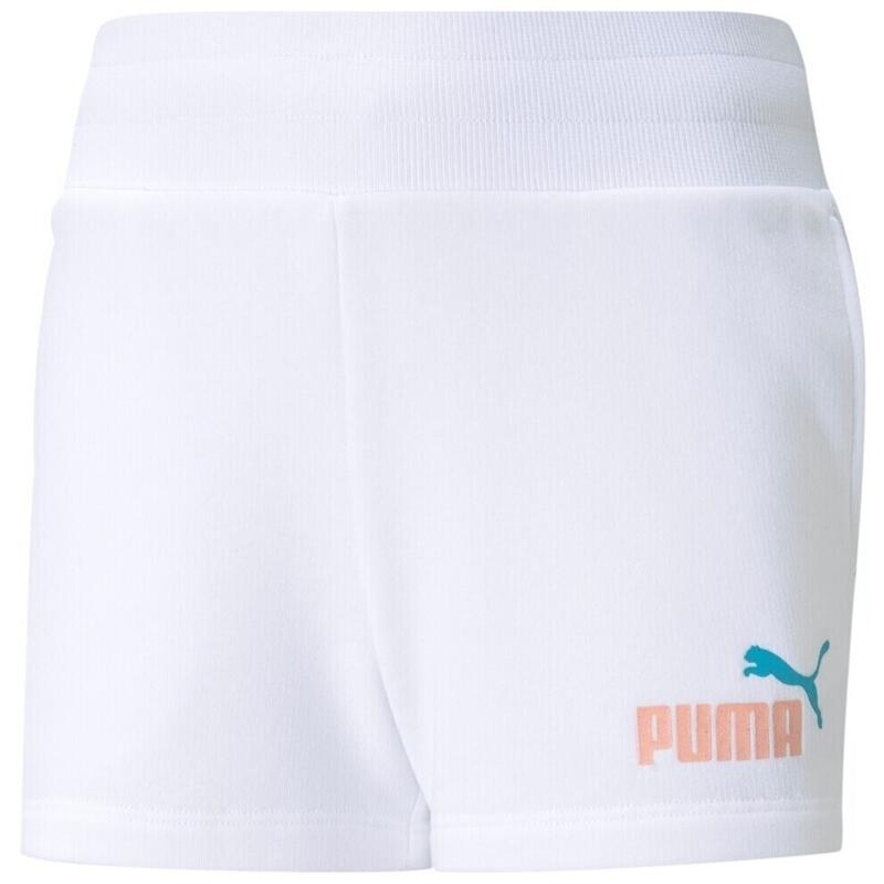 Pantaloni scurti copii Puma Essentials, Alb