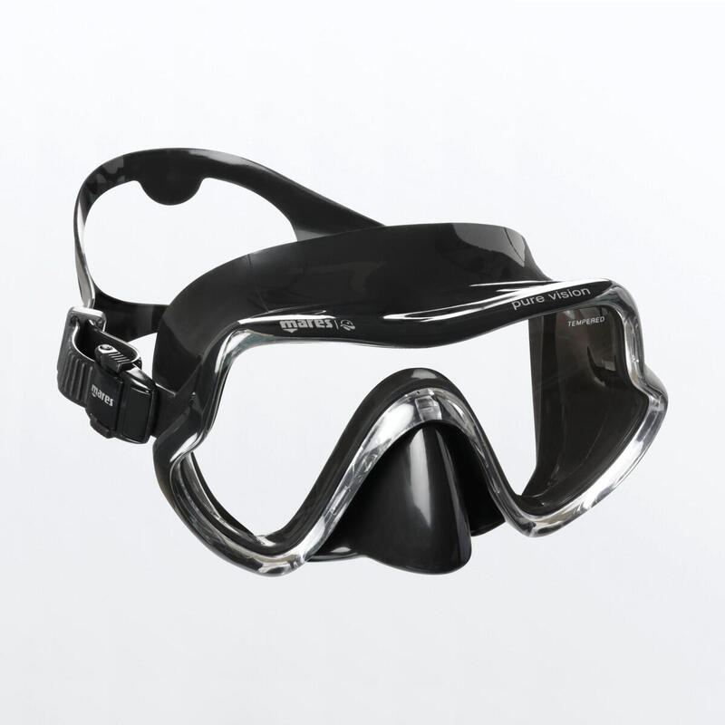 Máscara Snorkel Pure Vision Adulto Negro