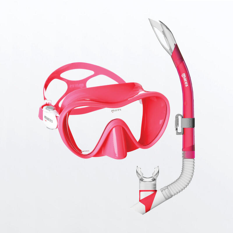 Masque et Tuba de Snorkeling Combo Tropical Adulte Rose