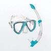 Masque et Tuba de Snorkeling Combo Trygon Adulte Aqua Blanc Transparent