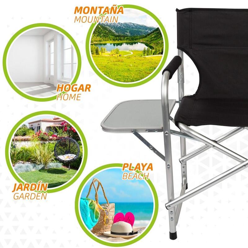 Silla plegable director para camping Aktive