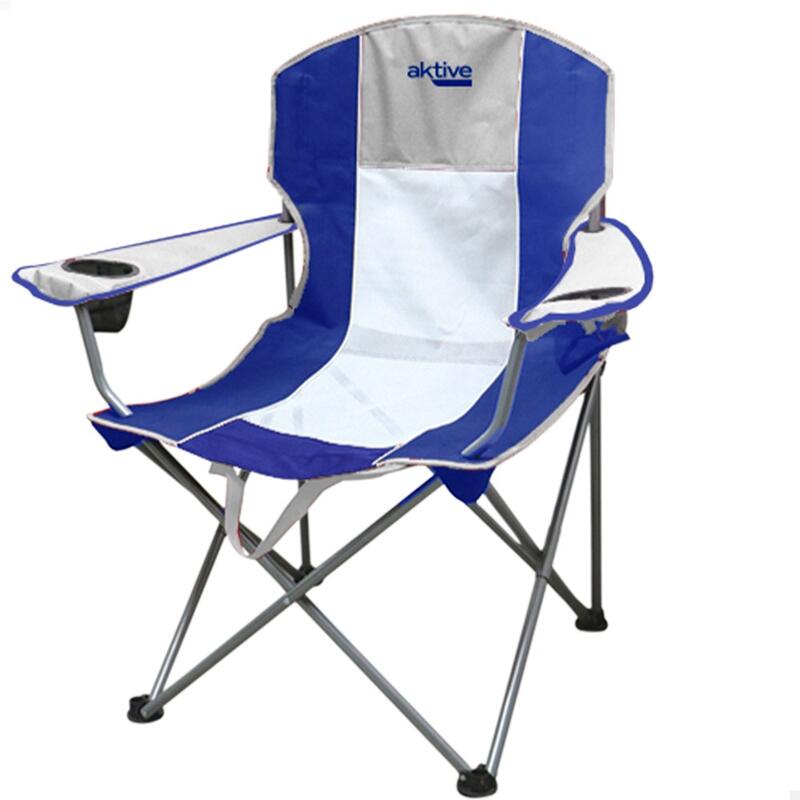 Silla plegable camping XL con asa y posavasos Aktive