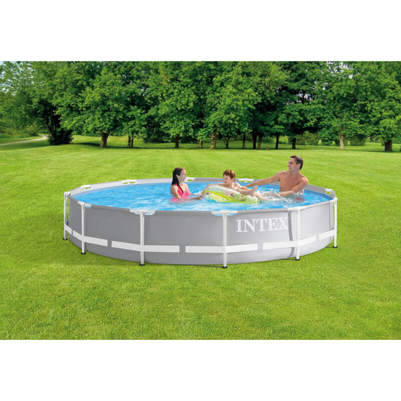 Intex Piscine - Prism Frame - 366 x 76 cm - Avec WAYS Pack d'entretien piscine &