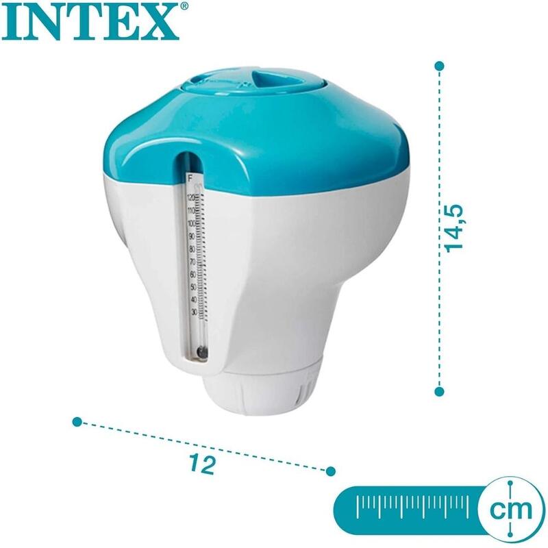 Intex Flotteur Chlore avec Thermomètre - Entretien Piscine - 29043NP