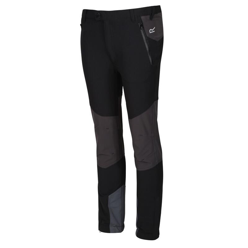 Pantaloni Trekking Bambini Regatta Tech Mountain Nero Cenere