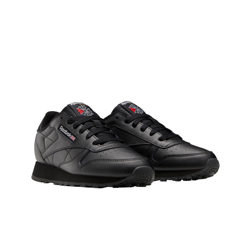 Scarpe ragazzo reebok classic leather - nero