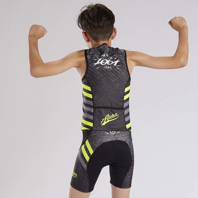 Combinaison de triathlon Chemise de triathlon pour enfants style Aloha 2018 ZOOT