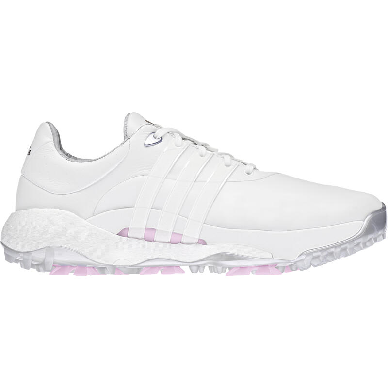 Scarpe da golf Adidas Tour360 22 da donna, bianco/rosa