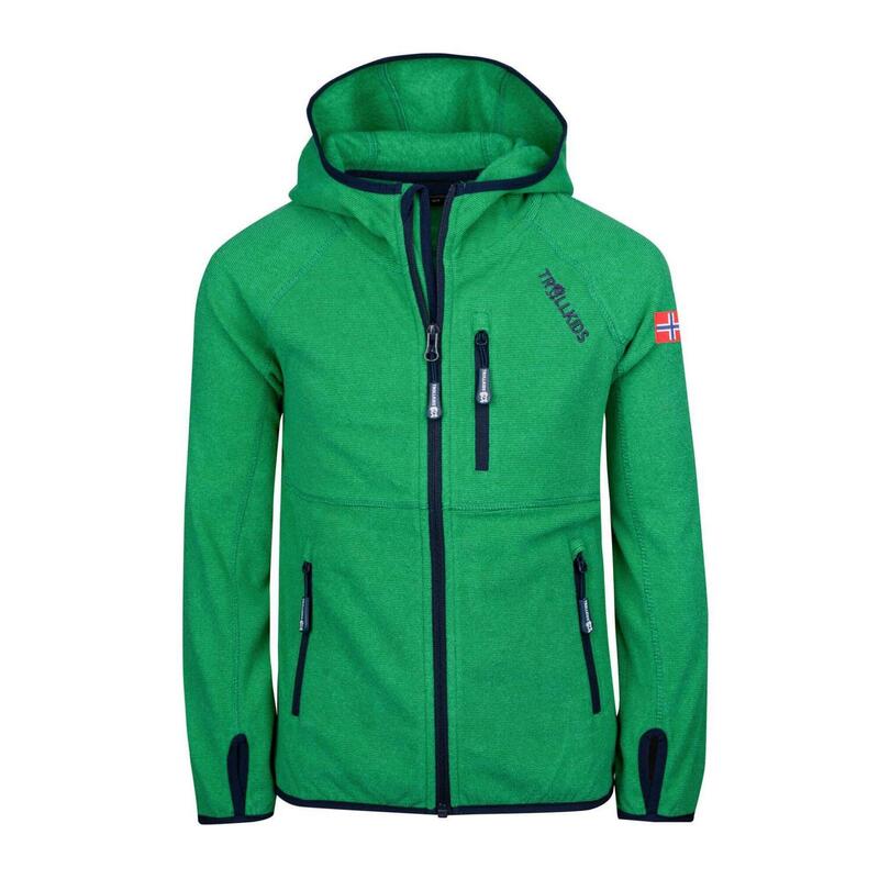 Veste polaire vert poivre/bleu marine