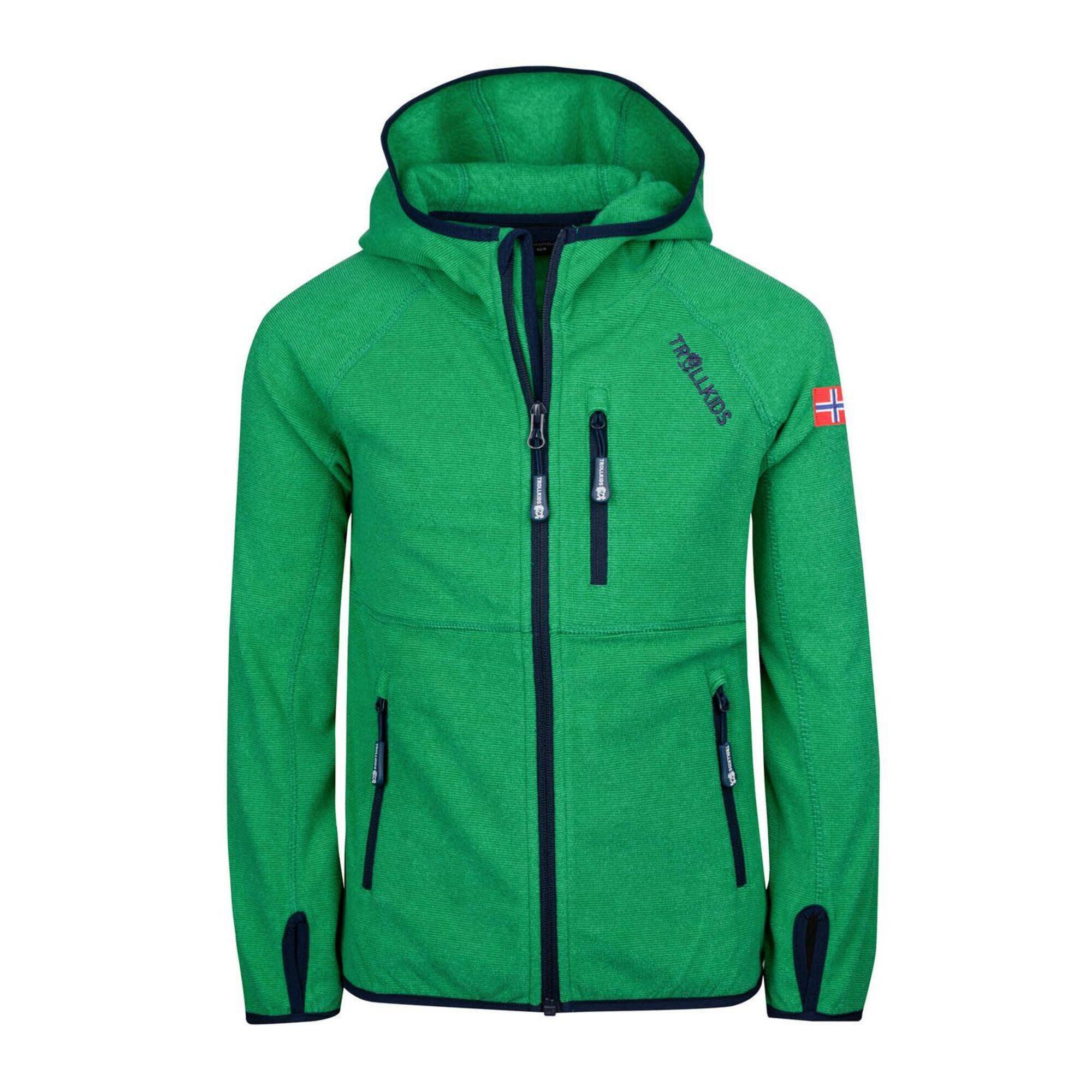 Pepper green/navy blue fleece jacket